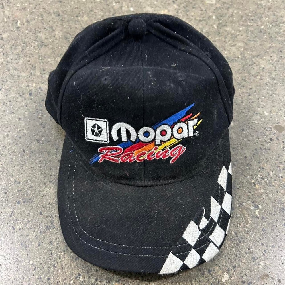 Vintage 90s NASCAR Racing Checkerboard Hat Y2K Cap Adjustable